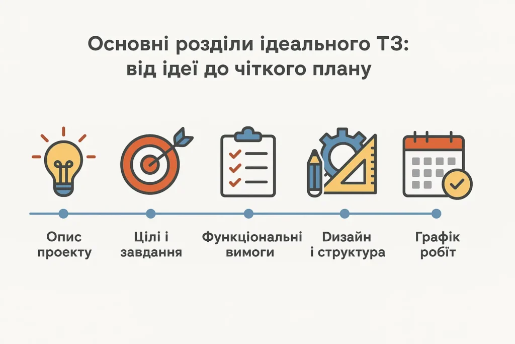 Основні розділи ідеального ТЗ
